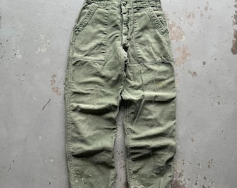 Vintage 1960s OG 107 Military Army Fatigue Pants | 29 Short - Etsy