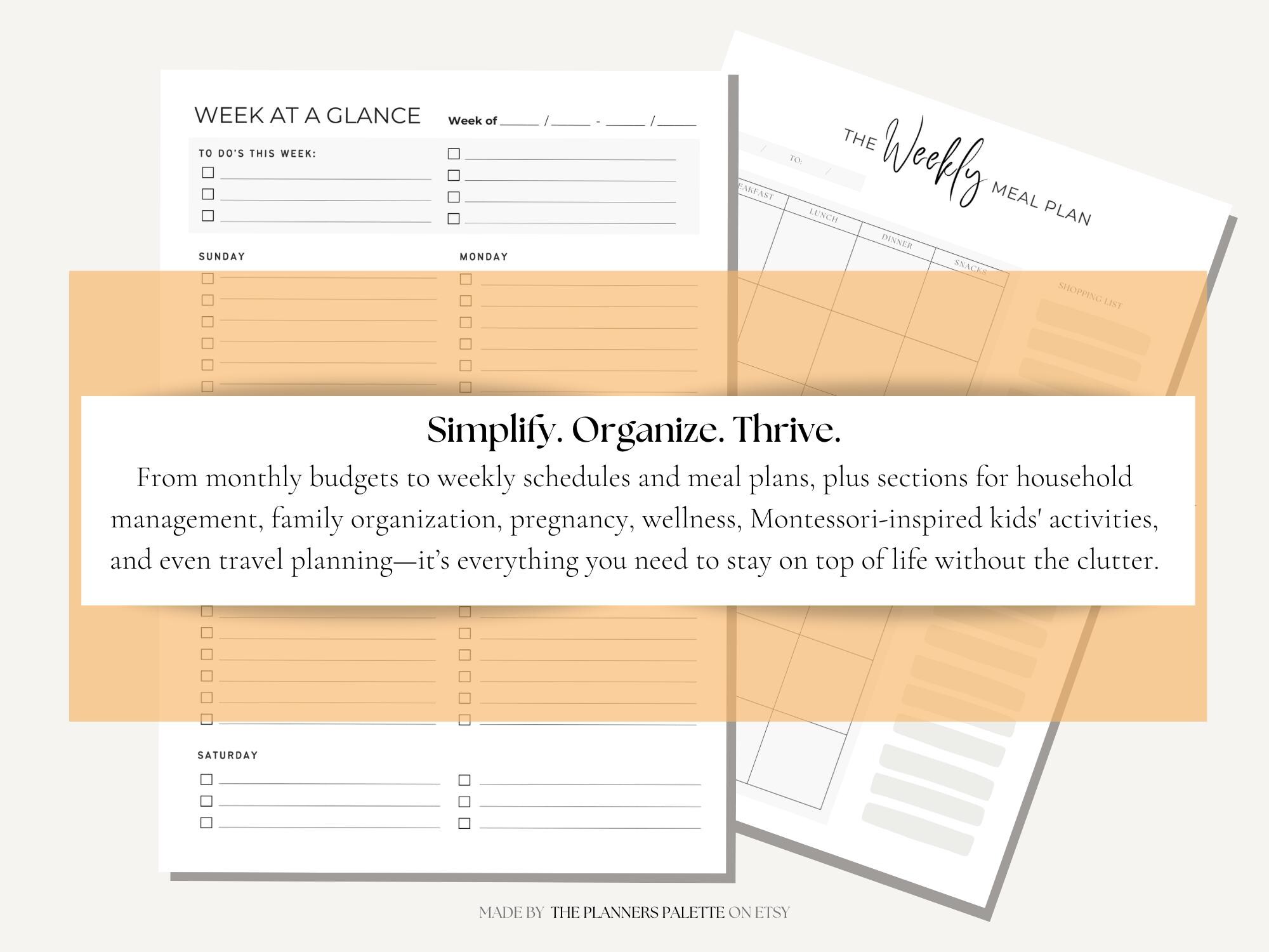 Ultimate Mom Master Planner | 2025 Planner | Home + Life Organizer ...