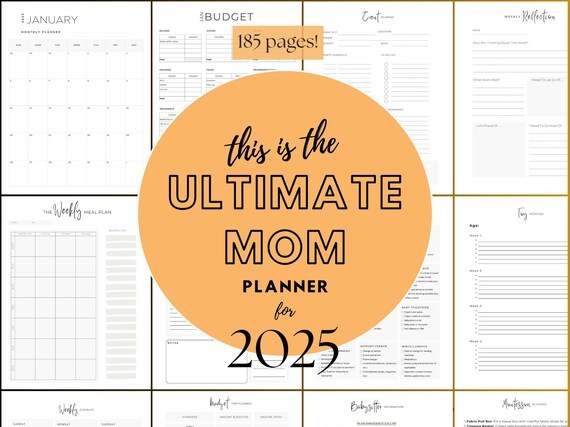 Ultimate Mom Master Planner | 2025 Planner | Home + Life Organizer | Cleaning Planner Printable