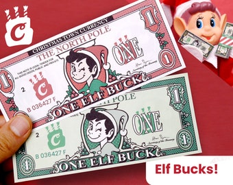 Do druku Elf Bucks: Dolary za dobry uczynek, rekwizyt Elfa (PDF)