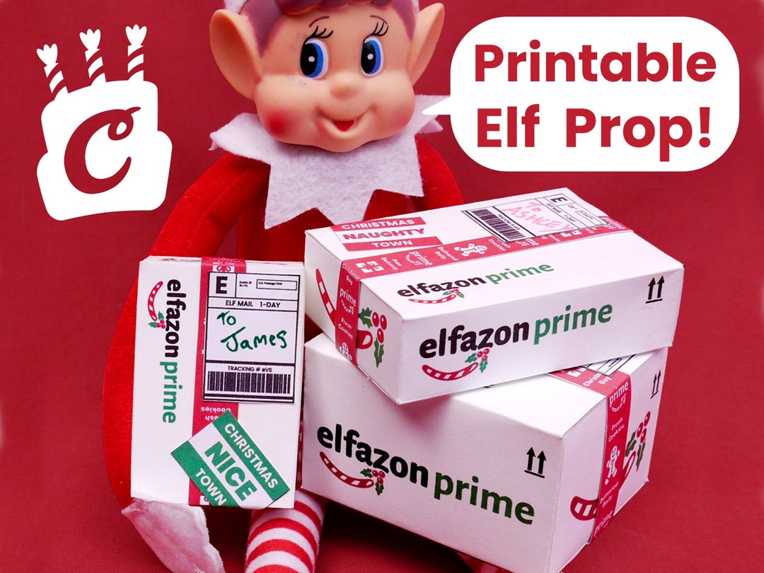 Instant Download Printable Christmas Elf Prop Miniature Elfazon Prime