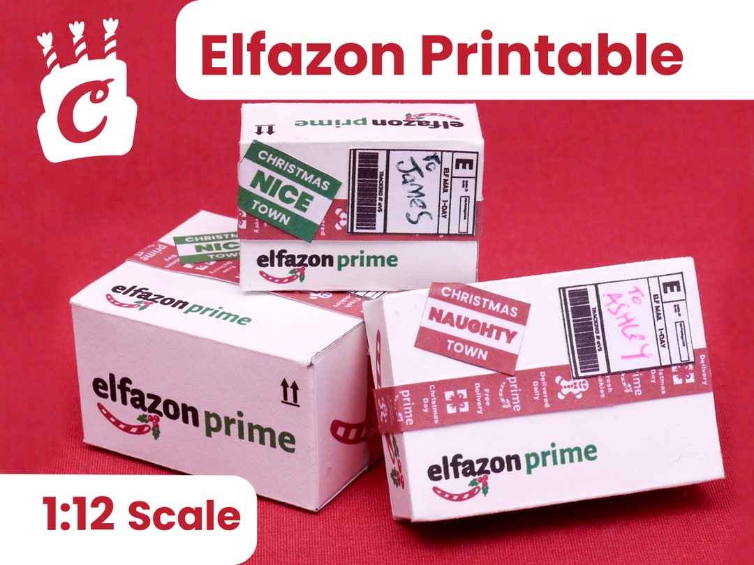 Instant Download Printable Christmas Elf Prop Miniature Elfazon Prime