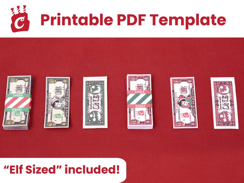 Instant Download Printable Elf Bucks Christmas Good Deed Dollars With ...