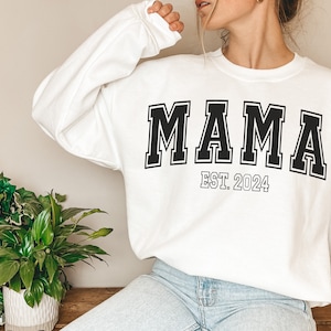 Mama Est. 2024 Svg Png, Mama Svg, Varsity Mama Svg, Mama Varsity Letters, Mama Sublimination, Mama Png, Mom Svg Bundle, Mama Est date