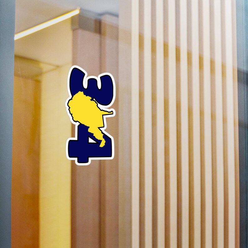 WV 304 Area Code Vinyl Decal: West Virginia Blue & Gold Sticker - Etsy