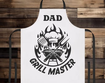 Delantal de maestro de la parrilla, cocina personalizable, barbacoa a medida, chef, cocina, regalo para anfitriona