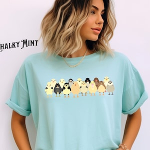 Funny Chicken Chick T-Shirt: Garment-Dyed Unisex Tee
