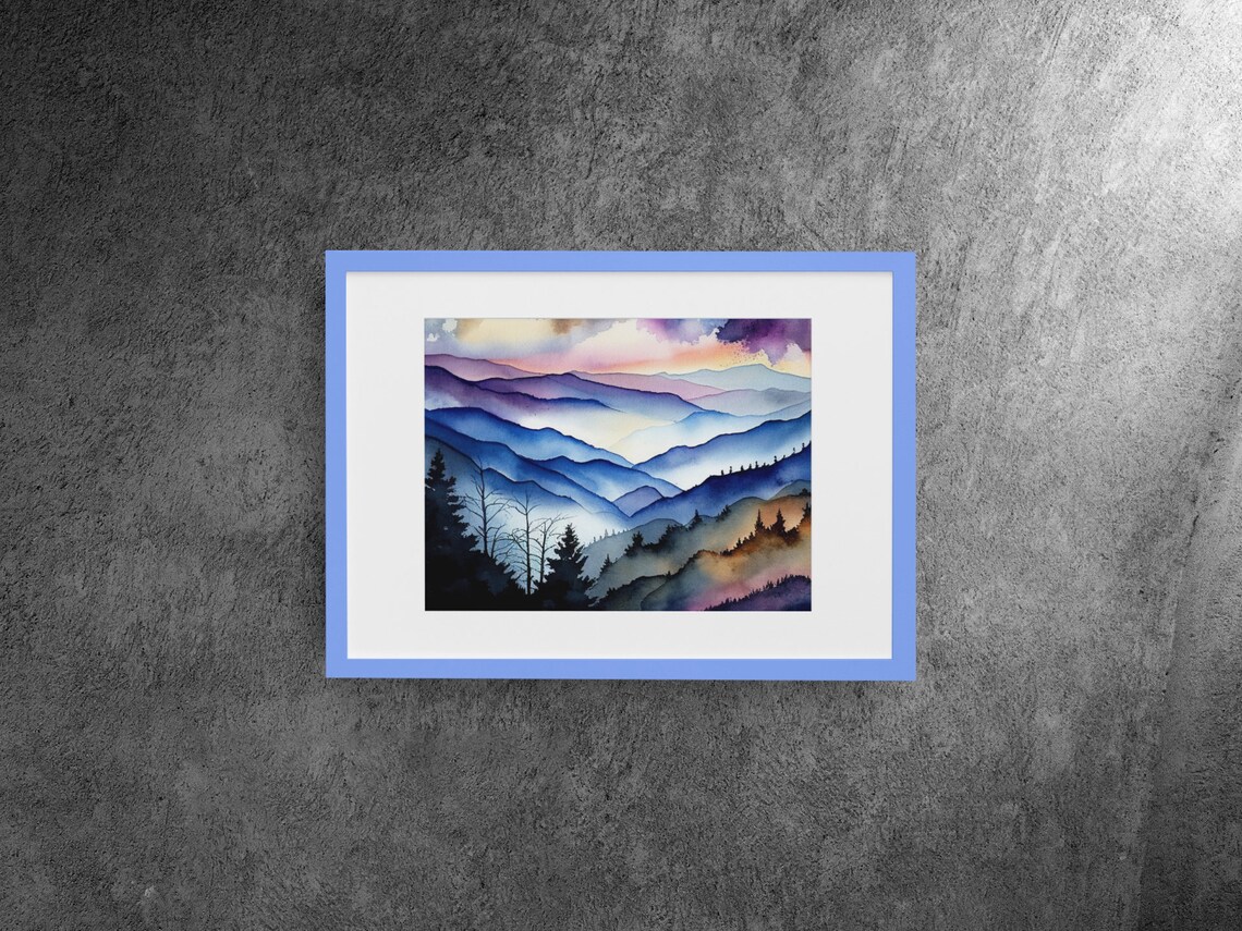 Blue Ridge Mountain Art Cabin Wall Art Blue Ridge Mountain Etsy