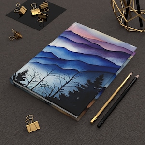 Blue Ridge Mountains Hardcover Journal Matte - Rental Cabin Log Book/Journalrental cabin log
