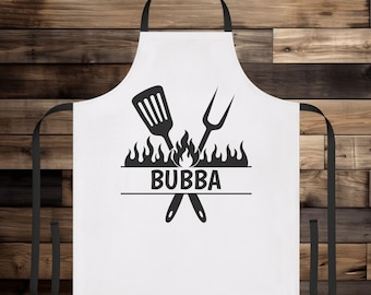 Personalized BBQ Apron, Custom Grill Master Apron, Chef Gift