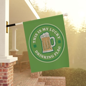 St. Patrick&#39;s Day Drinking Flag (Green),  St. Patrick&#39;s Day Garden Flag, St. Patrick&#39;s Day House Flag,  St. Patrick&#39;s Day Decorations,