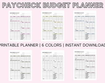 Paycheck Budget Planner, Paycheck Budget Template, Paycheck Budget Printable, Budget Binder, Budget Template A4 A5 Letter PDF