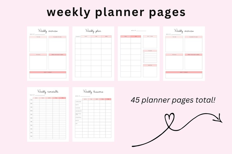 Homeschool Planner Printable, Homeschool Schedule, Homeschool Daily Schedule PDF Printable, Homeschool Printable Lesson Planner PDF, image 2