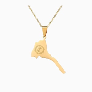 Collier pendentif carte de l’Érythrée