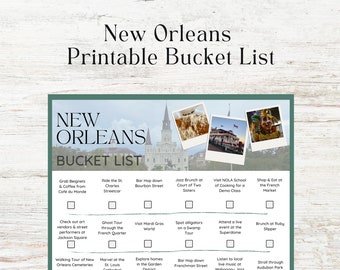 New Orleans Bucket List Printable | Travel Bucket List | New Orleans Checklist