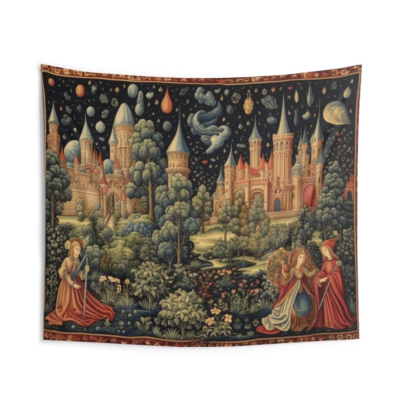 Medieval Tapestry, Printed Medieval Indoor Wall Tapestry