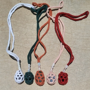 Crocheted Crystal Cage Necklace WITH Crystal