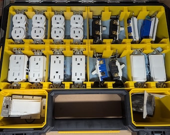 Insertos de receptáculo/interruptor para organizador DeWalt Deep Pro