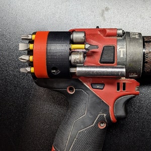 Magnetic Bit Holder for Milwaukee M12 2504-20 1/2&quot; Hammer Drill/Driver and 2553-20 1/4&quot; Impact Driver