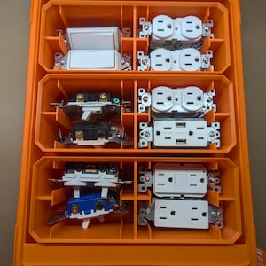 Receptacle/Switch Insert for Klein MODBox, Tall Boxes