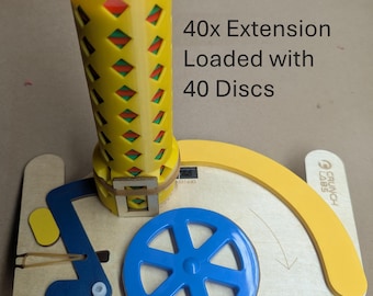 Tubo extensor para 20 o 40 discos y discos para el lanzador de discos CrunchLabs (no incluidos).