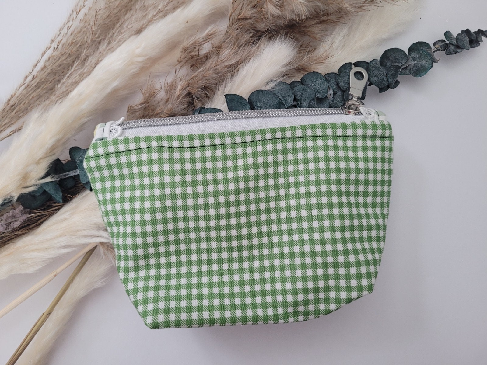 Green - Handcrafted Multipurpose Segmented Make-up Brush Wrap Pouch/Case 07