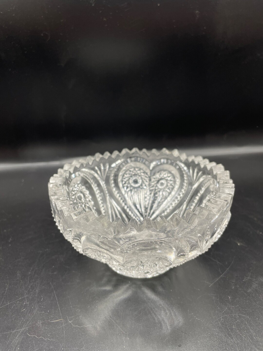 Vintage Cut Glass Sugar Bowl Etsy