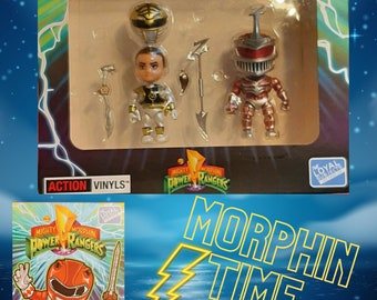 Loyal Subjects Metallic Lord Zedd VS White Ranger + Mystery Box Action Vinyl's Power Rangers