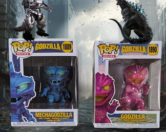 Godzilla Funko Pop Super Set – Blue Mechagodzilla & Pink Form
