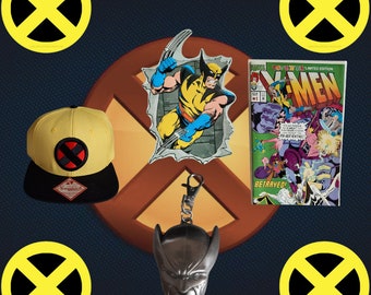 X-Men Bundle With X-Men Comic, Keychain, Metal Painting, And Hat (Never Used)