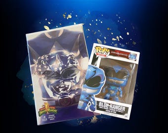 Power Rangers Blue Ranger Funko Pop #399 & Comic Book
