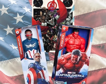 Captain America & Red Hulk-actiefiguren: Brave New World-set plus stripboek!