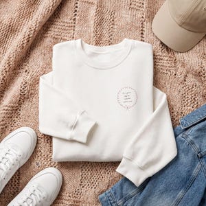 Nurse Crewneck Sweatshirt, Good Day To Care Embroidered, Pediatric Caregiver Apparel, 50/50 Cotton-Poly Blend