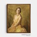 Antique Yellow Woman Sketch, Framed main image 0