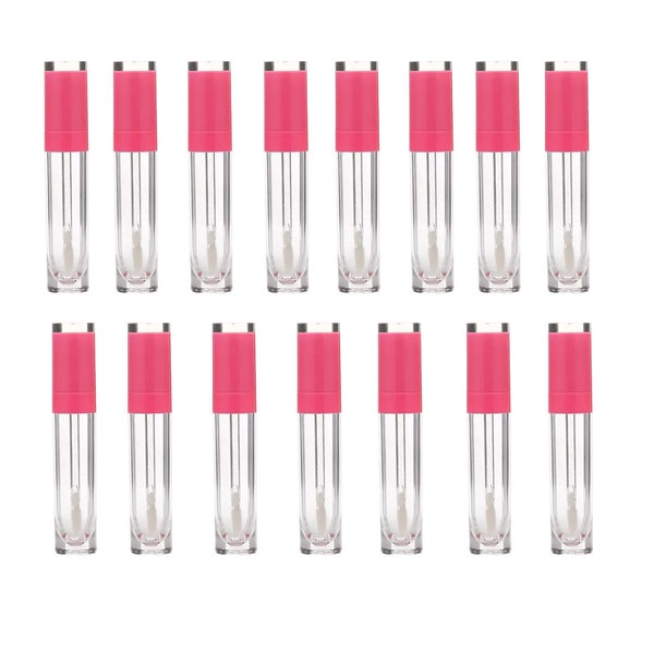 Lip Gloss Tubes Empty with Brush Wand, KS Flair, 15 Pack 8ml Lip Gloss Containers with Rubber Stoppers for DIY Lip Gloss