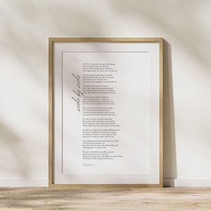 May include: A black and white printable wall art print with a poem about a couple's love and life together. The poem is titled "side by side".