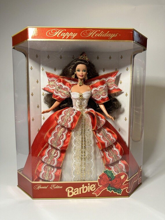 1997 Happy Holidays Special Edition Barbie Doll Mattel Brown Hair