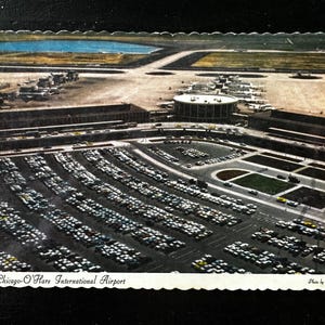 Cartolina d'epoca dell'aeroporto internazionale di Chicago O'Hare, Illinois