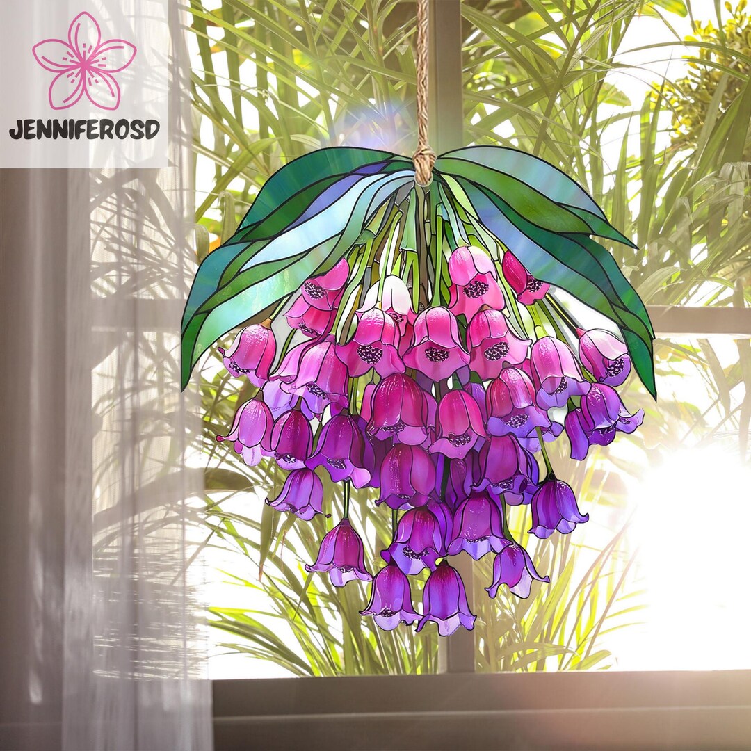 Lily of the Valley Suncatcher, Acrylic Window Hanging, May Birth Flower ...