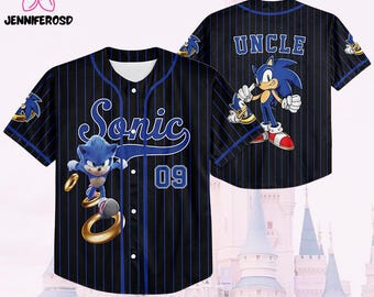 Personalized Sonic Jersey, Personalized Sonic Birthday Jersey, Sonic Birthday Outfit, Kids Birthday Jersey