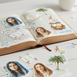 Women of the Bible Bundle Sticker Sheets Bible Study Watercolor Faith ...