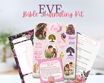 Eve Women of the Bible Sticker Sheets Bible Study Journaling Supplies kit for Church Group Reading Plan Genesis Watercolor Faith Stickers