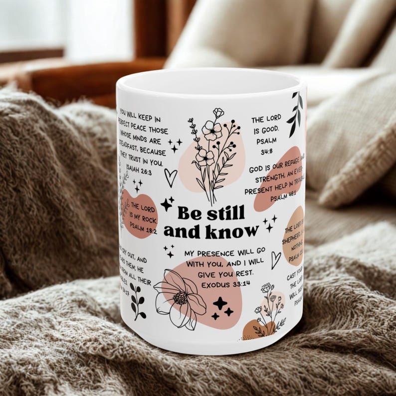 Christian Daily Affirmations Bible Verse Mug Mental Health Gift for Best Friend Birthday Cup Girl Daily Reminders for Women Bible Study Gift afbeelding 3