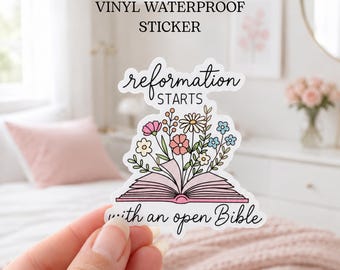 Reformation Christian Sticker Reformed Theology gift for Church History Teacher appreciation gift bags Girls Bible Study night favor ideas