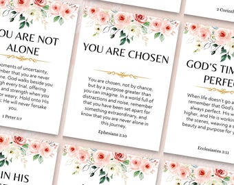 God says You Are Christian Affirmation Cards Printable Scripture Prayer Jar Bible Study group Vision Board Memory Verse Womens Ministry gift