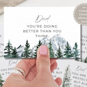 Christliches Vatertagsgeschenk Tägliche Affirmationskarten für Papa Sentimentales Geschenk von Kindergeschenk für Opa Geburtstagskarte für Ehemann