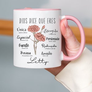 Christian Quinceañera gift Birth Month flower Mug birthday gift for her