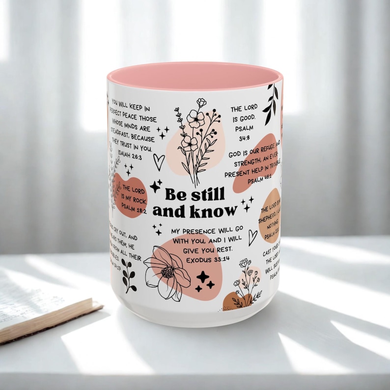 Christian Daily Affirmations Bible Verse Mug Mental Health Gift for Best Friend Birthday Cup Girl Daily Reminders for Women Bible Study Gift afbeelding 4