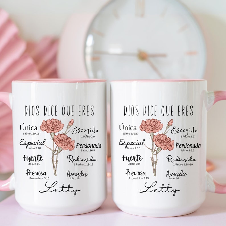 Spanish Bible verse Christian gift personalized for mom, sister, roommate, best friend