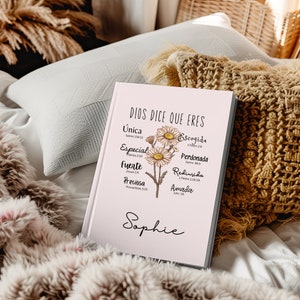 Cumpleaños Mama Birth Month Flower Personalized Christian journal